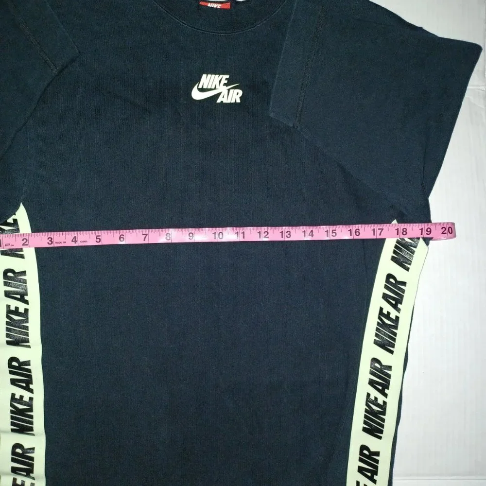 NIKE AIR WOMEN'S 100% COTTON BLACK HEAVY WEIGHT T SHIRT - Picture 4 of 10